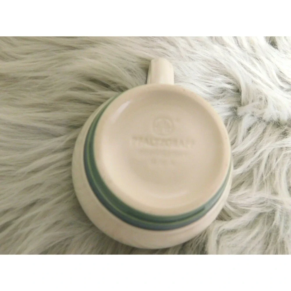 Pfaltzgraff Ocean Breeze Coffee Cup Blue and Green Border